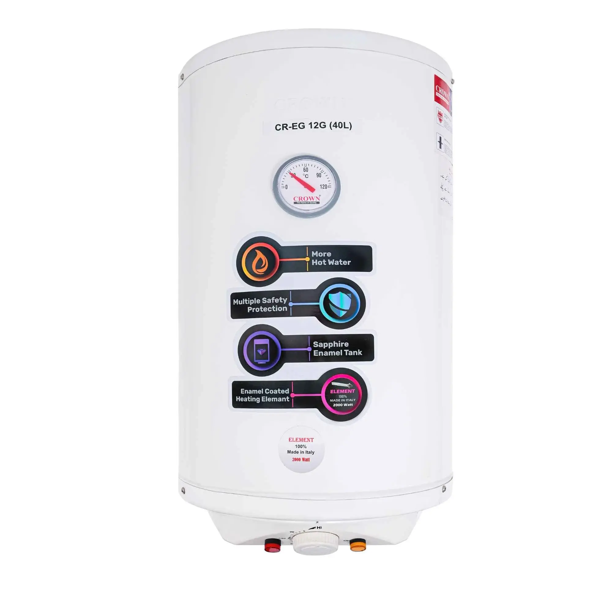 Crown Electric Geyser Model EG-12G (40L)