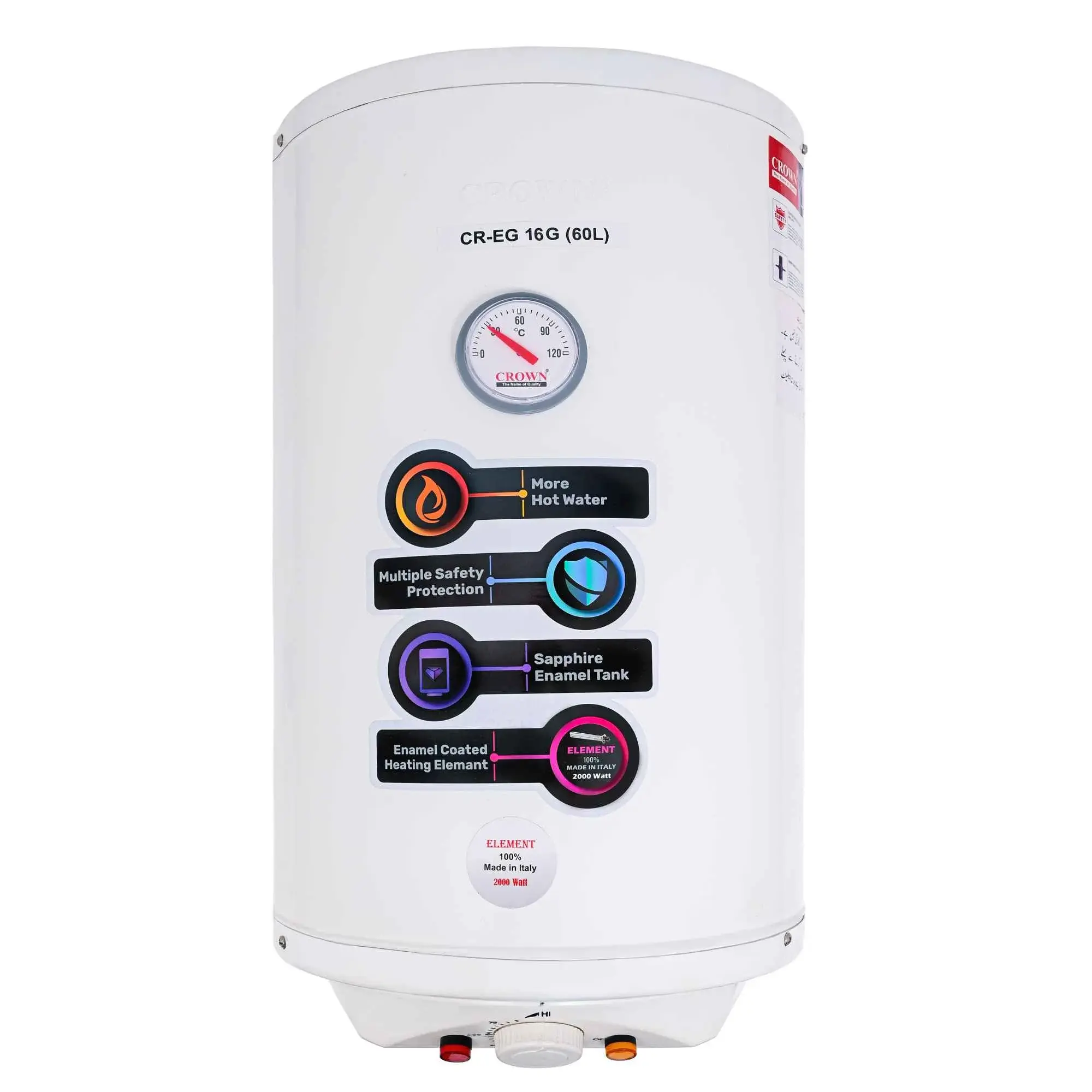 Crown Electric Geyser CR-EG16G (60Ltr)