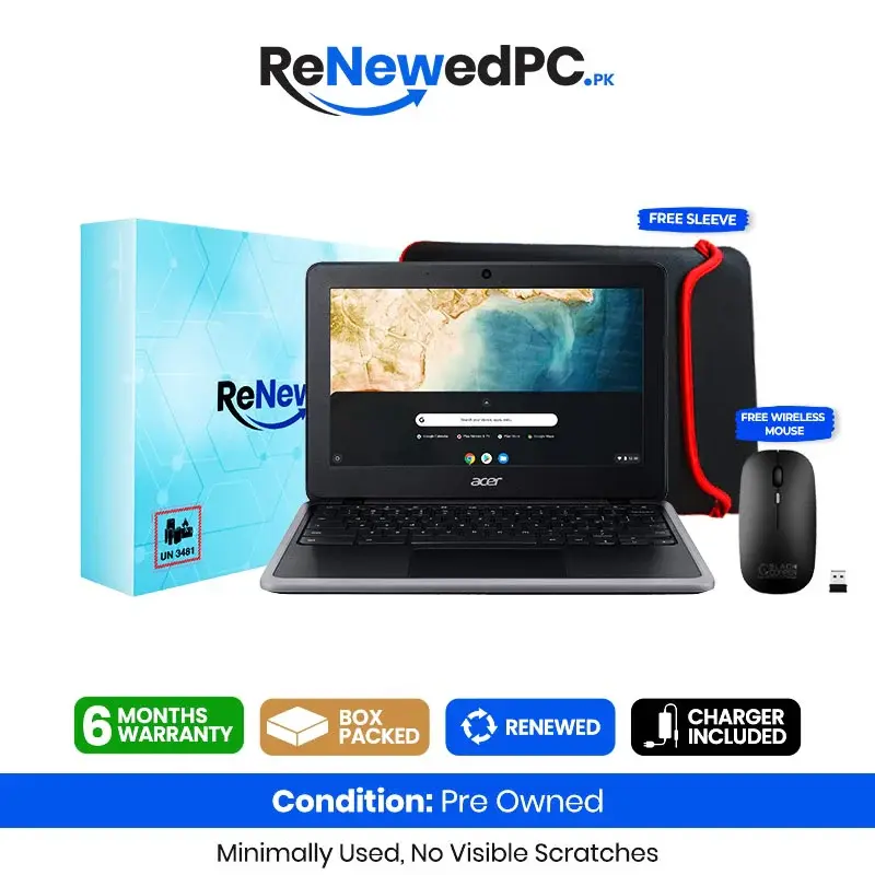 Acer ChromeBook 733 | Intel Celeron N3350 | 4 GB RAM | 32 GB Storage | Chrome Operating System | 11.6" Display | Renewed Pc