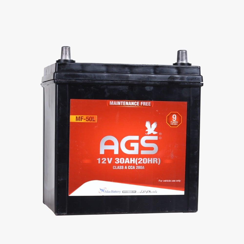 AGS | MF 50 Maintenance Free Battery | For 1000cc To 1800cc
