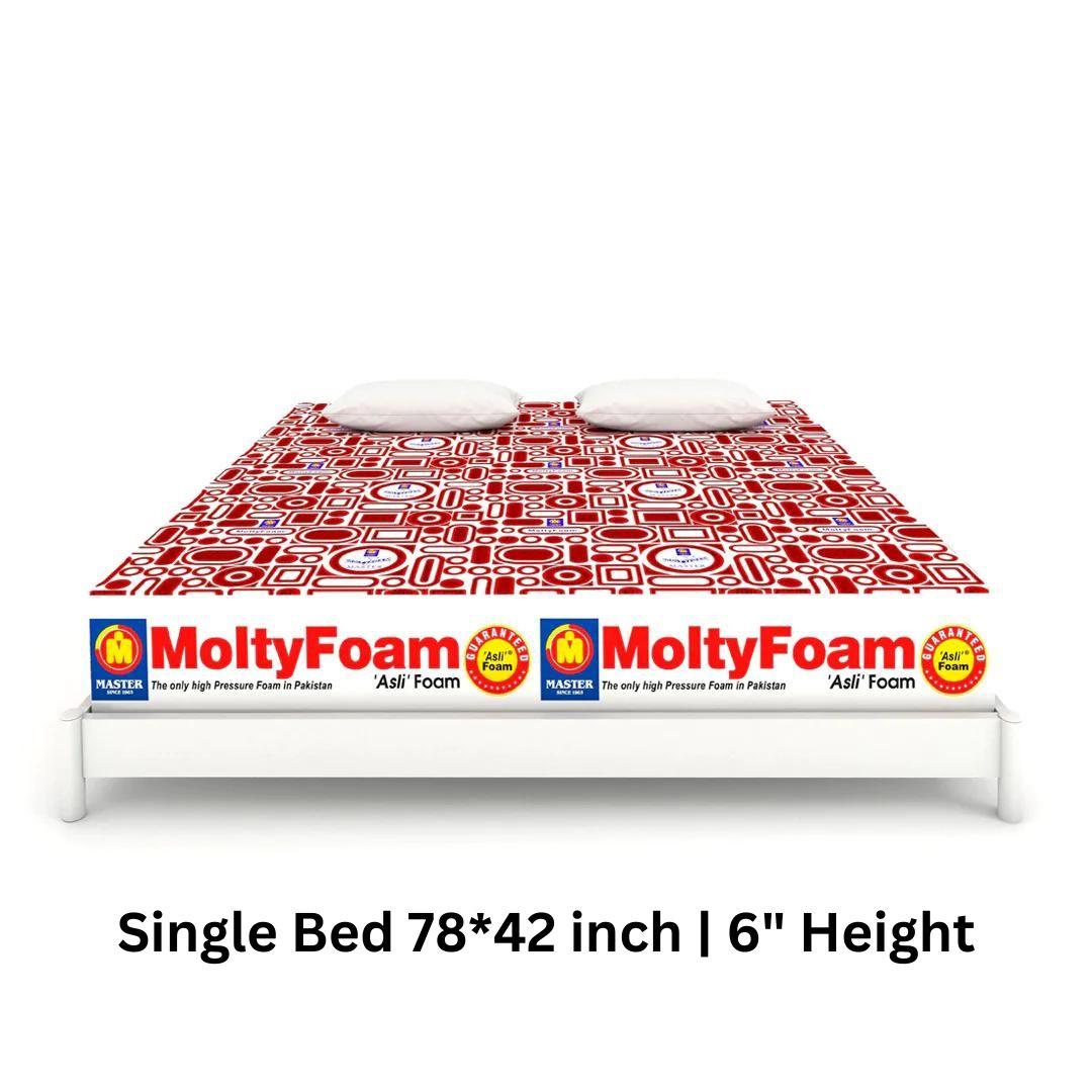 Master MoltyFoam Mattress | Single Bed 78*42 inch | 6″ Height