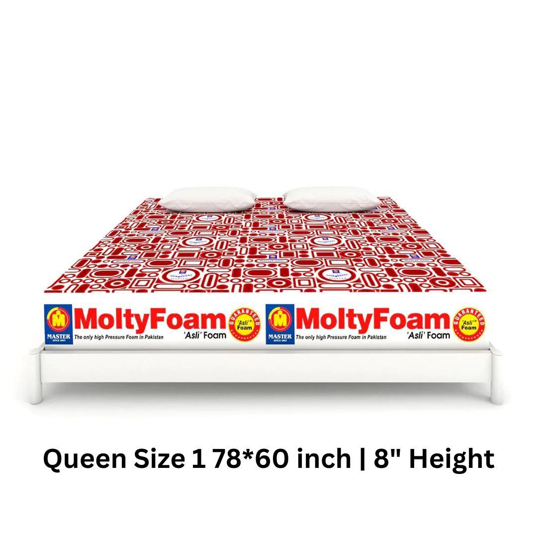 Master MoltyFoam Mattress | Queen Size 1 78*60 inch | 8″ Height