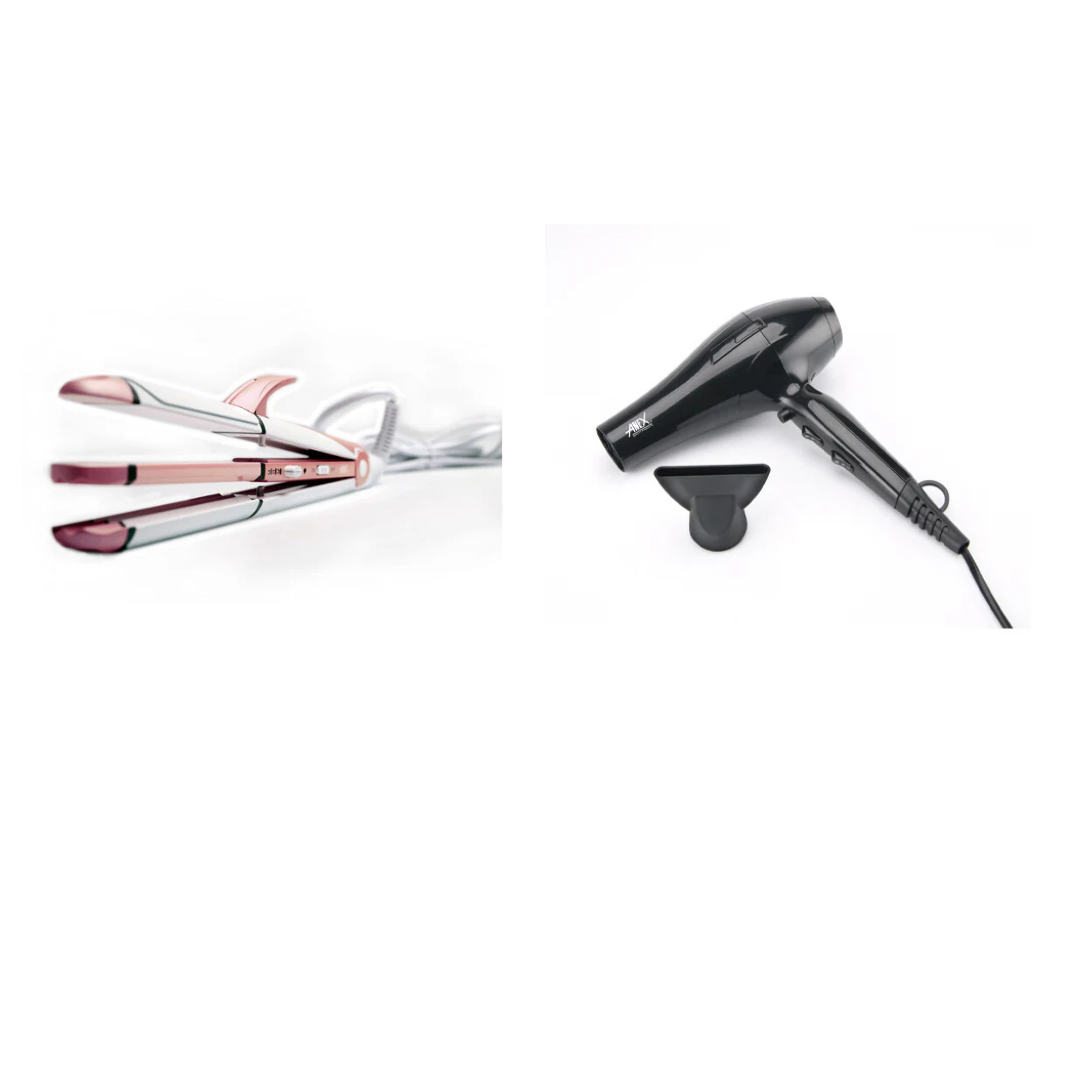 Anex | AG-7038 | Hair Straightner (3 In 1) + AG-7029 | Hair Dryer