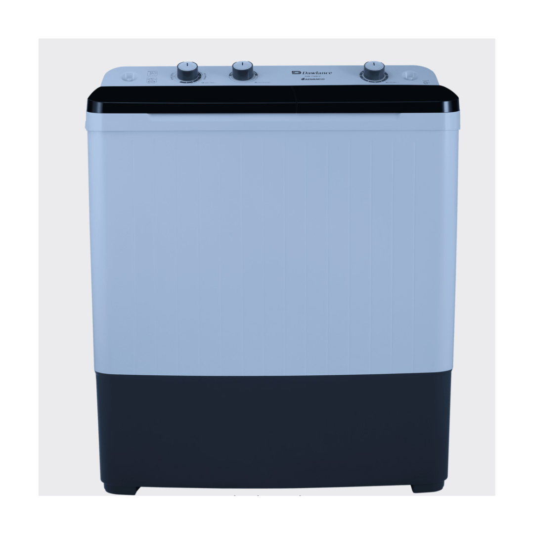 Dawlance | DW 7500 Clear Lid | Twin Tub Semi Automatic White | 10 KG Washing Machine