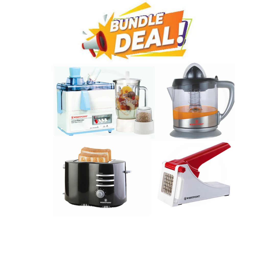 Westpoint | Juicer WF-7201 + Citrus WF-545 + Pop-Up Toaster WF-2542 + Fries Cutter WF-05