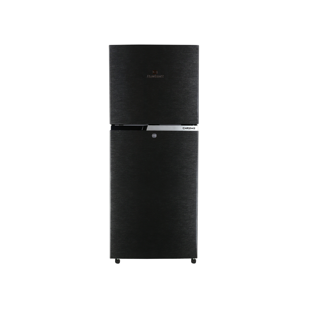 Dawlannce | 9140WB Chrome Hairline Black | Double Door Refrigerator