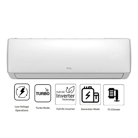 TCL Air Conditioner DC Inverter 1.5 Ton 18E-Cool Energy Efficient + Auto clean + Low Voltage Startup Generator Mode with 10 + 4 Years Brand Warranty with Free Installation