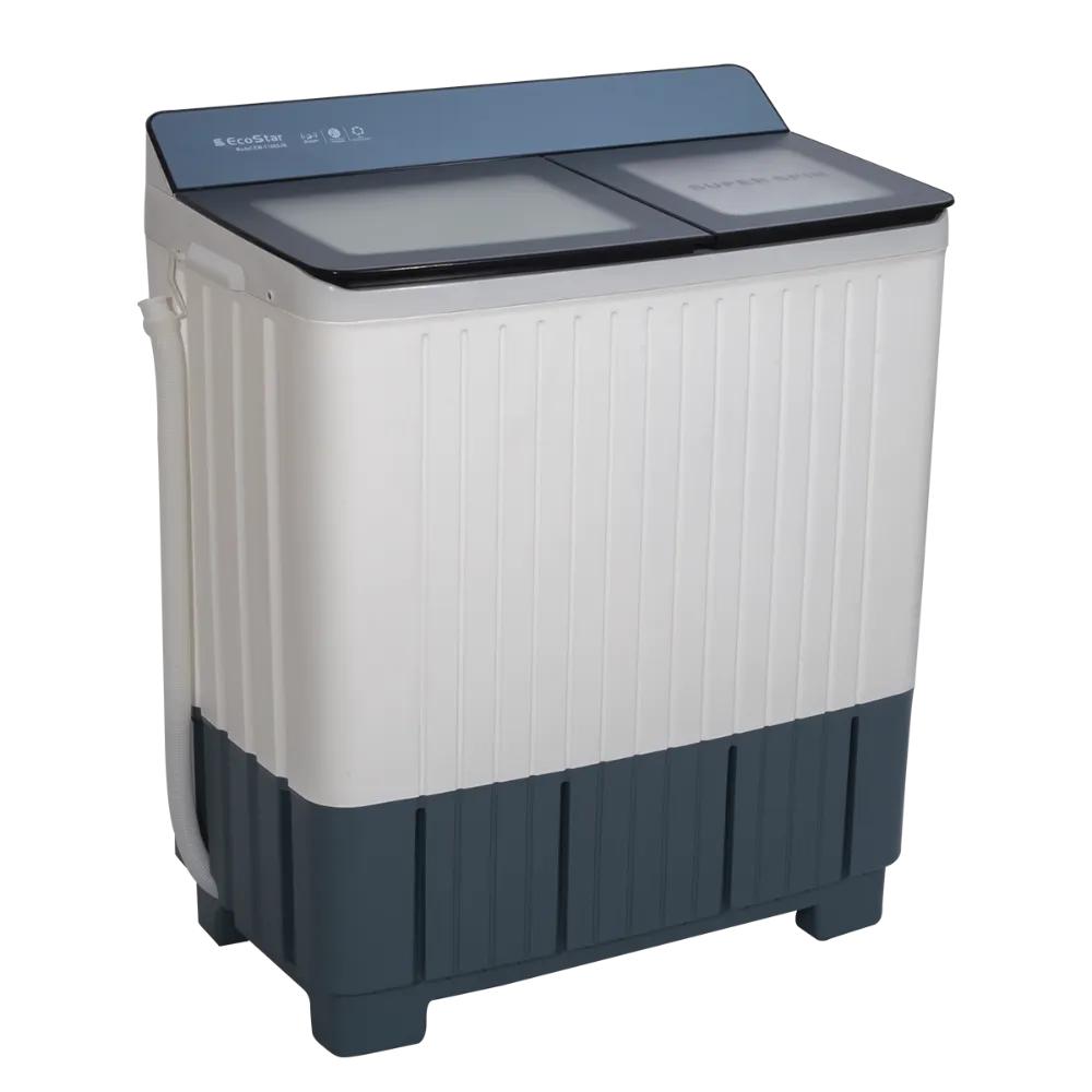 EcoStar EW-T1002JB 10KG Twin Tub Washing Machine with Transparent Glass Lid
