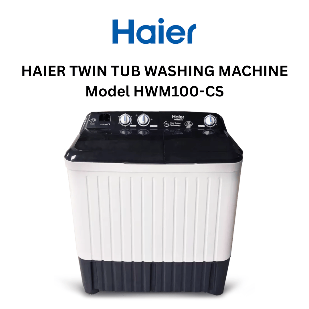 HAIER TWIN TUB WASHING MACHINE Model HWM100-CS
