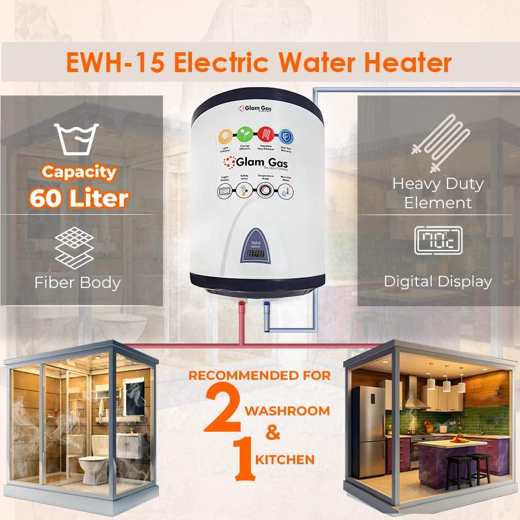 Electric Water Heater Geyser – EWH Series  60L | Glam Gas