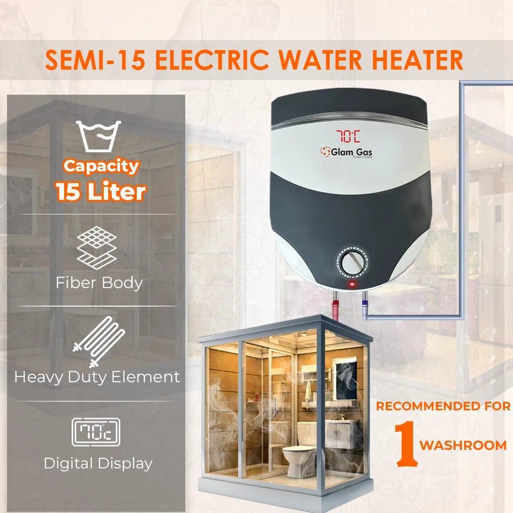 Glam Gas Water Heater 15LTR | Water Heater | Geyser | Semi-Series