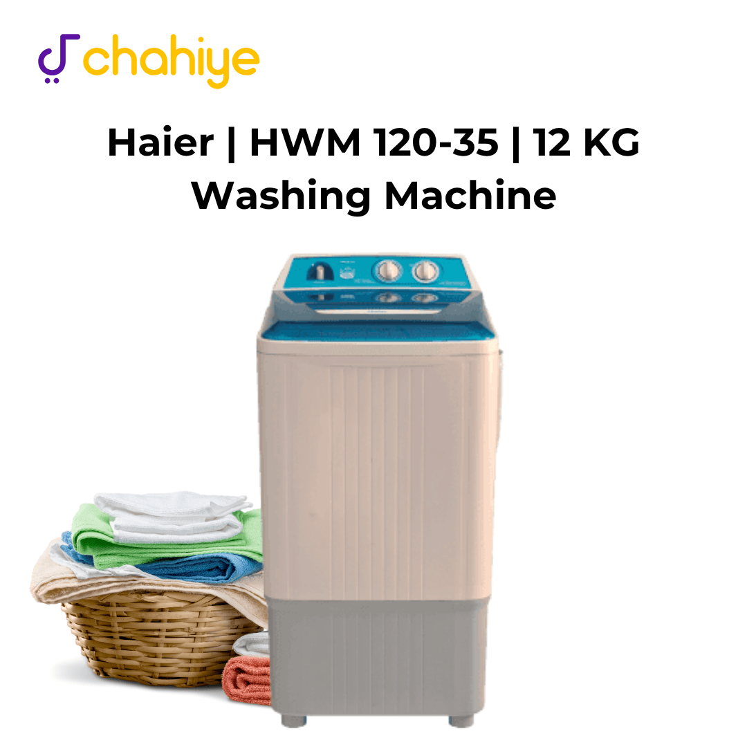 Haier | HWM-120-35 FF | Single Tub Washing Machine – 12KG Capacity | Powerful Wash | Durable & Efficient