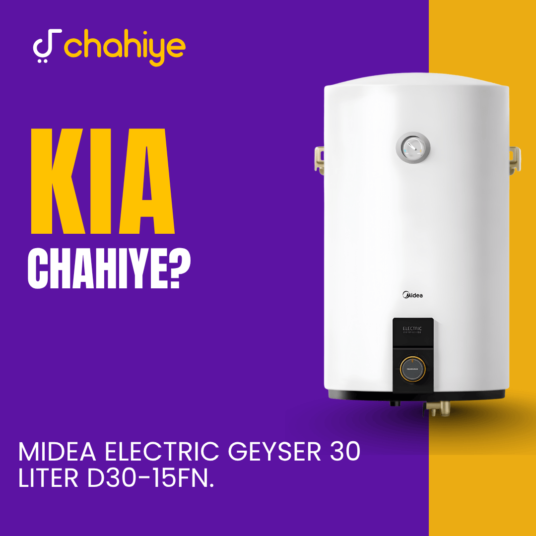 Midea 30 Liter Electric Water Geyser D30-15FN | Fast Heating & Energy Efficient