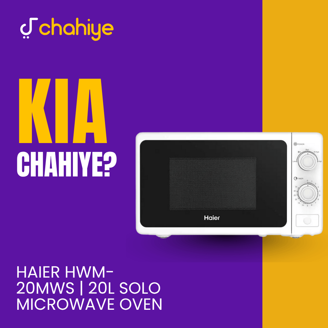 Haier HWM-20MWS | 20L Solo Microwave Oven | Fast Heating | Timer Control