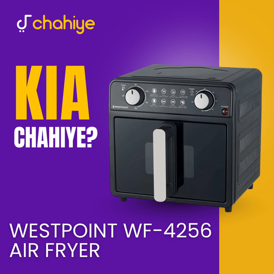 Westpoint WF-4256 Deluxe 8L Air Fryer–Metal Housing & Large Glass Window