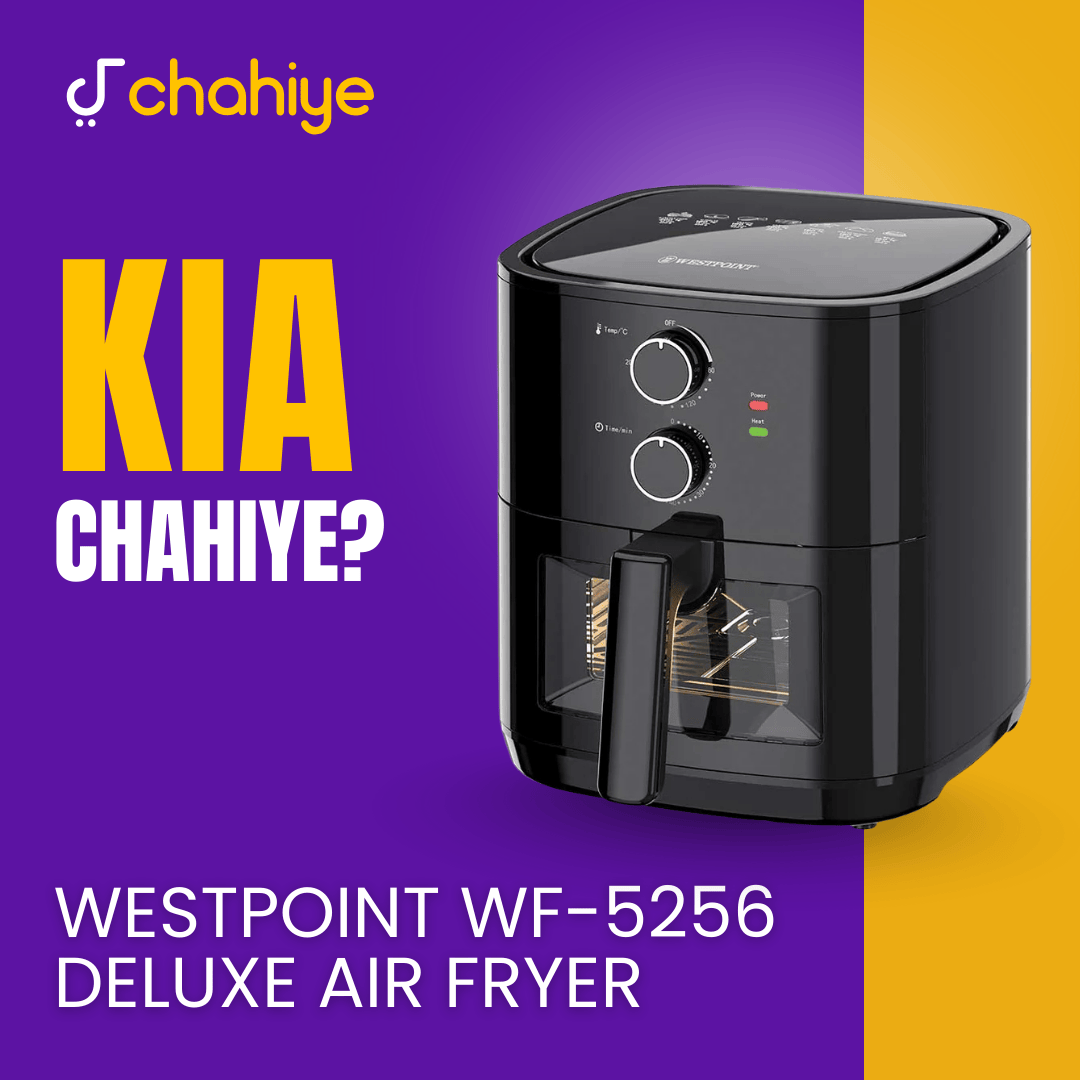 Westpoint WF-5256 Deluxe Air Fryer – 6L Capacity, Rapid Hot Air Technology, 1900W