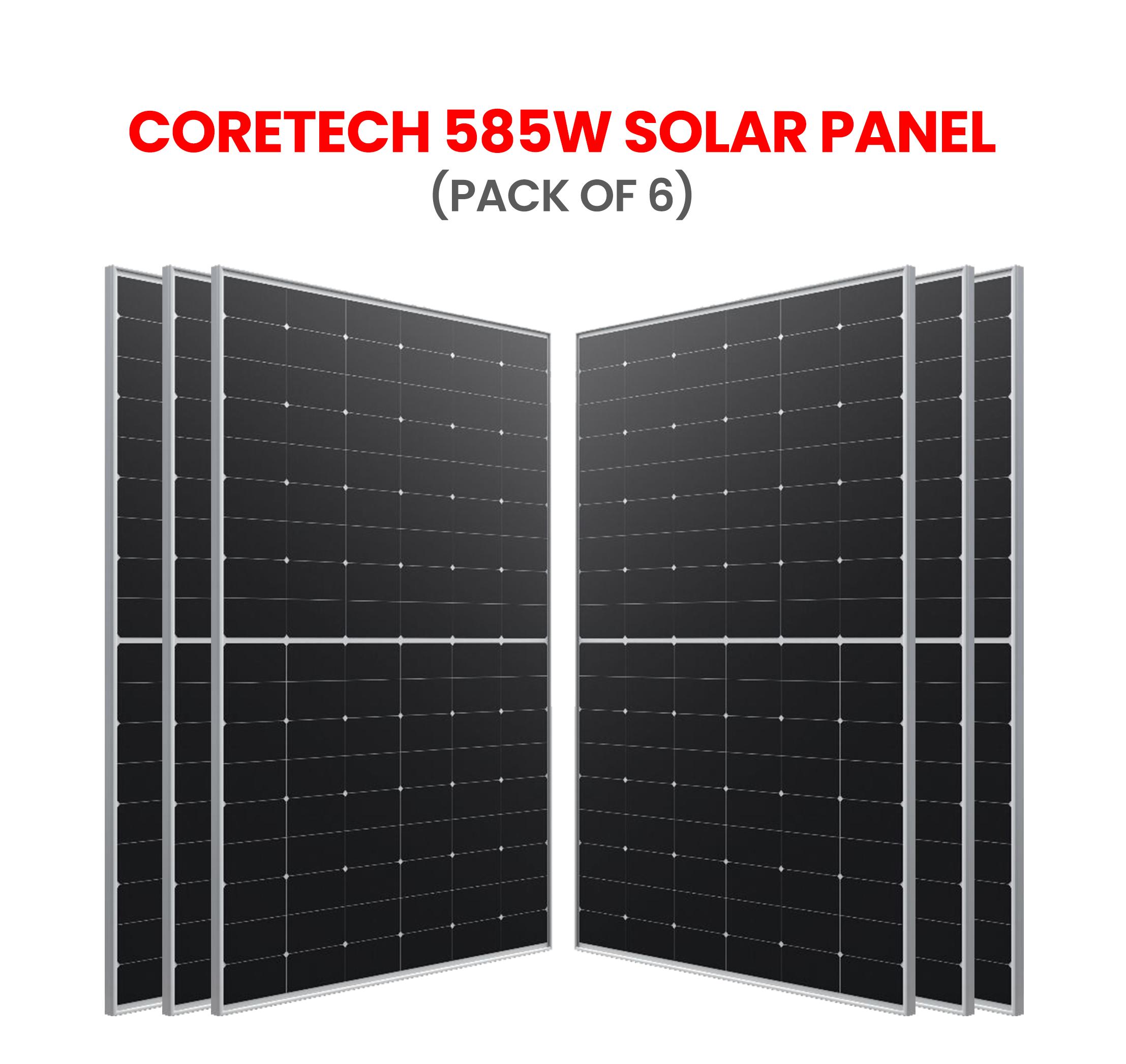 CoreTECH 585W  Solar Panel | ( Pack of 6 )