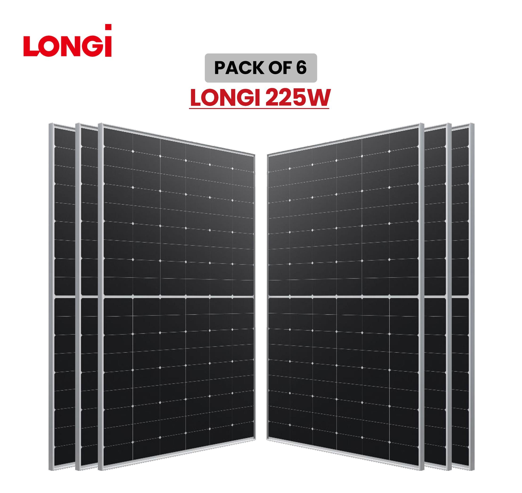 Longi 225W Solar Panel | (Pack Of 6) 