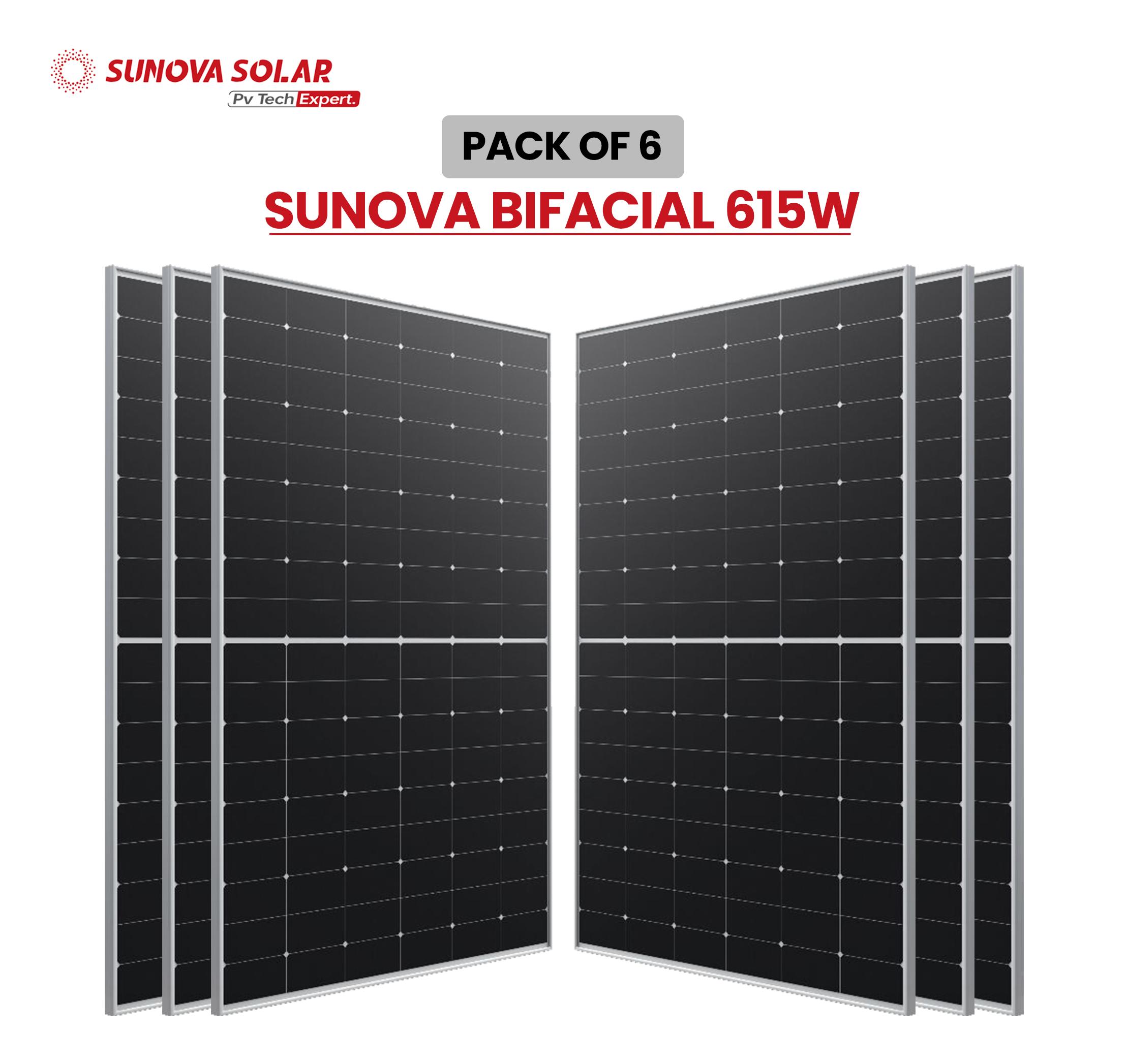 Sunova BF 615W Solar Panel (Pack of 6)