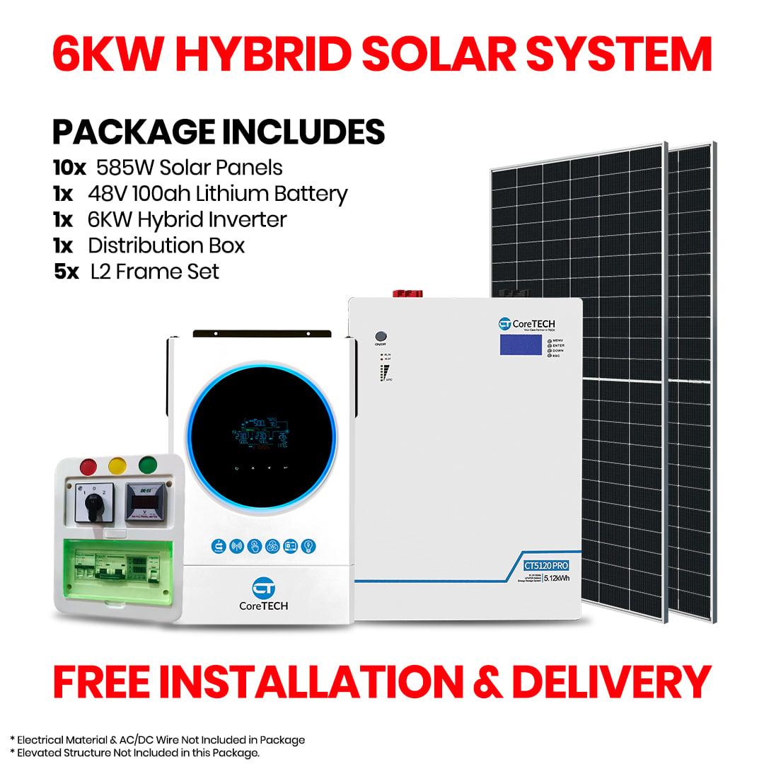 6KW HYBRID SOLAR SYSTEM PACKAGE