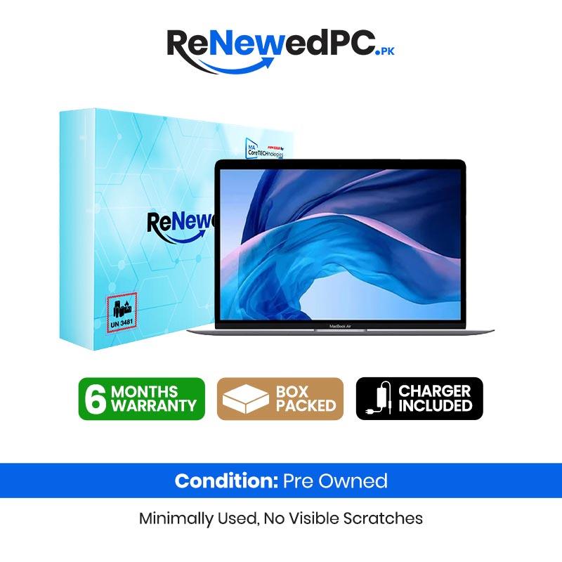 Apple MacBook Air 2020 (Used) Apple M1 Chip 8/256 | 39 Cycles | Silver Code: RNMB0004 | Renewed Pc