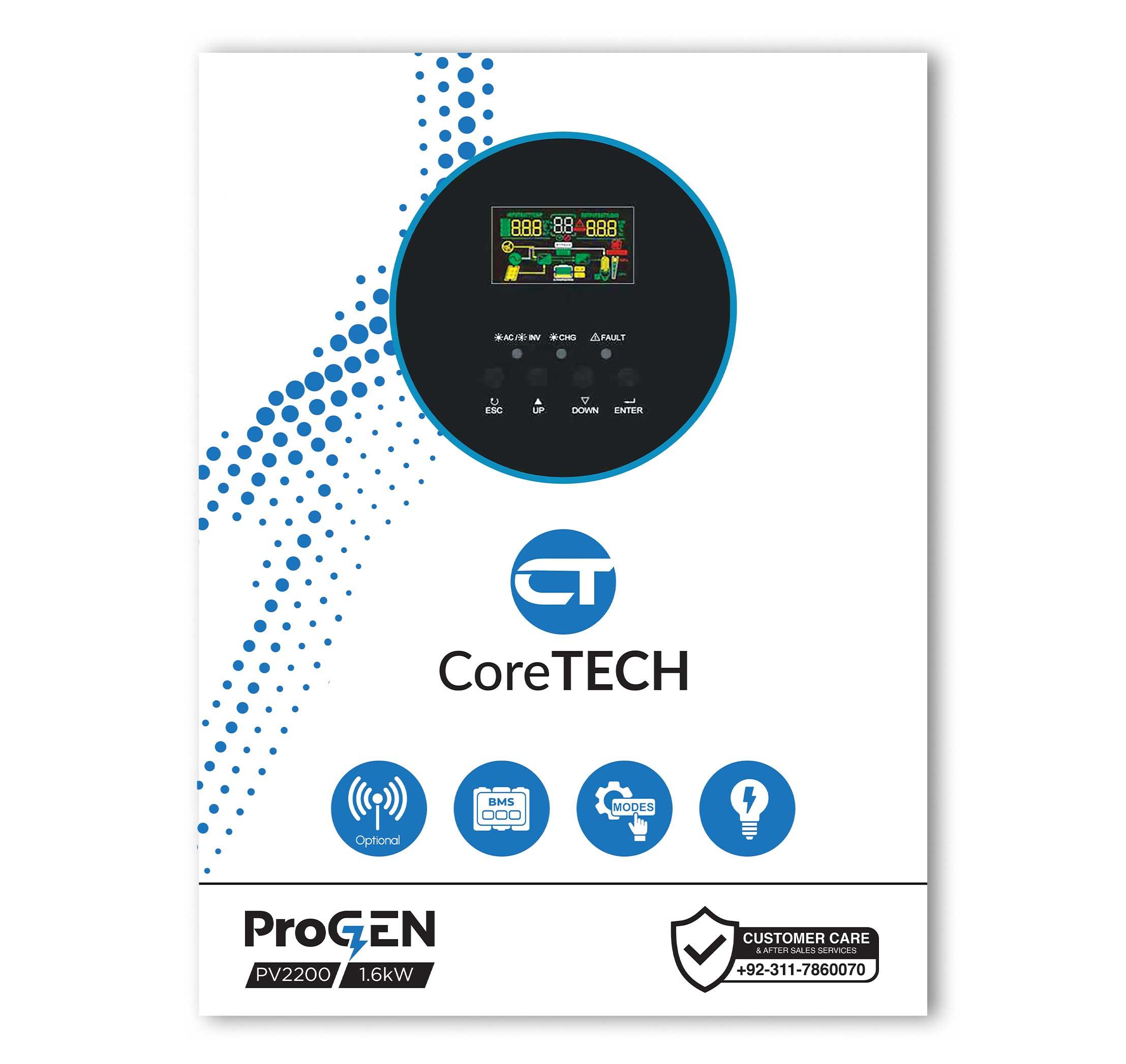CoreTECH | PROGEN | 1.6KW PV2200 | Hybrid Inverter