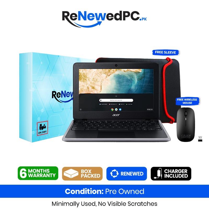 Acer ChromeBook 733 | Intel Celeron N3350 | 4 GB RAM | 32 GB Storage | Chrome Operating System | 11.6" Display | Touch Screen | Renewed Pc