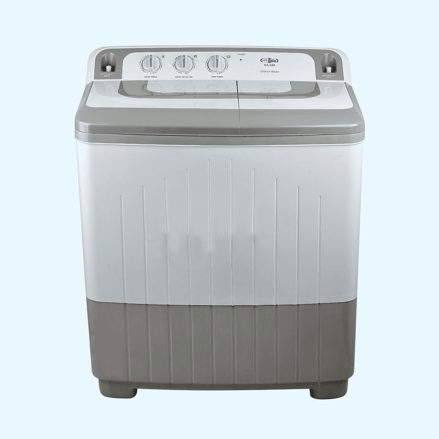 SUPER ASIA 10KG Model SA-280 GRAND WASH SEMI AUTOMATIC TWIN TUB WASHING MACHINE