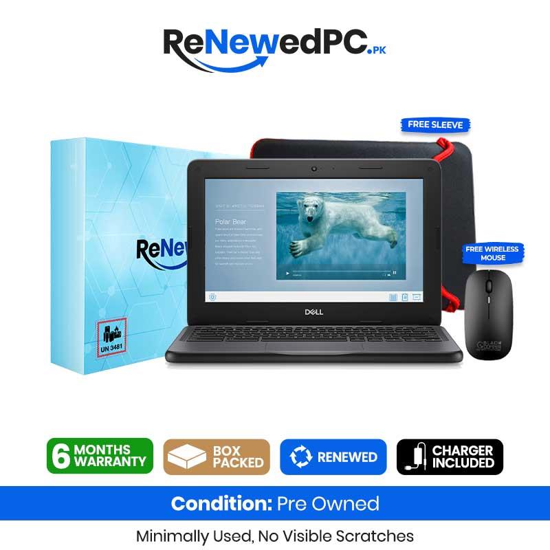 Dell ChromeBook 3100 x360 | Intel Celeron | 4 GB RAM | 32 GB Storage | Chrome Operating System | 11.6" Display | Touch Screen | Renewed Pc