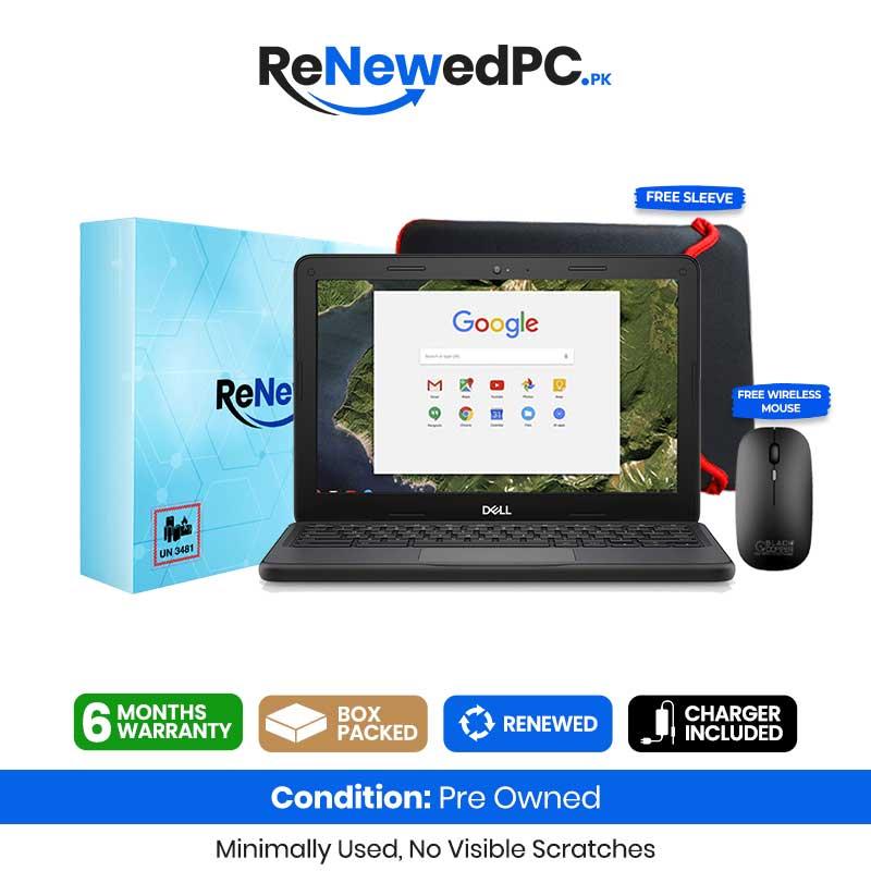 Dell ChromeBook 5190 x360 | Intel Celeron | 4 GB RAM | 32 GB Storage | Chrome Operating System | 11.6" Display | Touch Screen | Renewed Pc