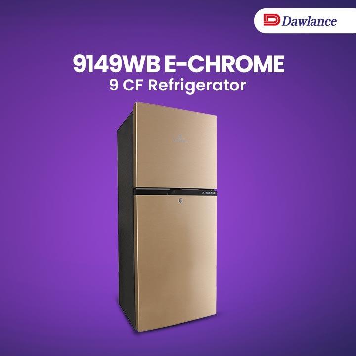 Dawlance | 9149WB e-Chrome Hairline Golden & Metalic Grey | 9 CF Refrigerator |